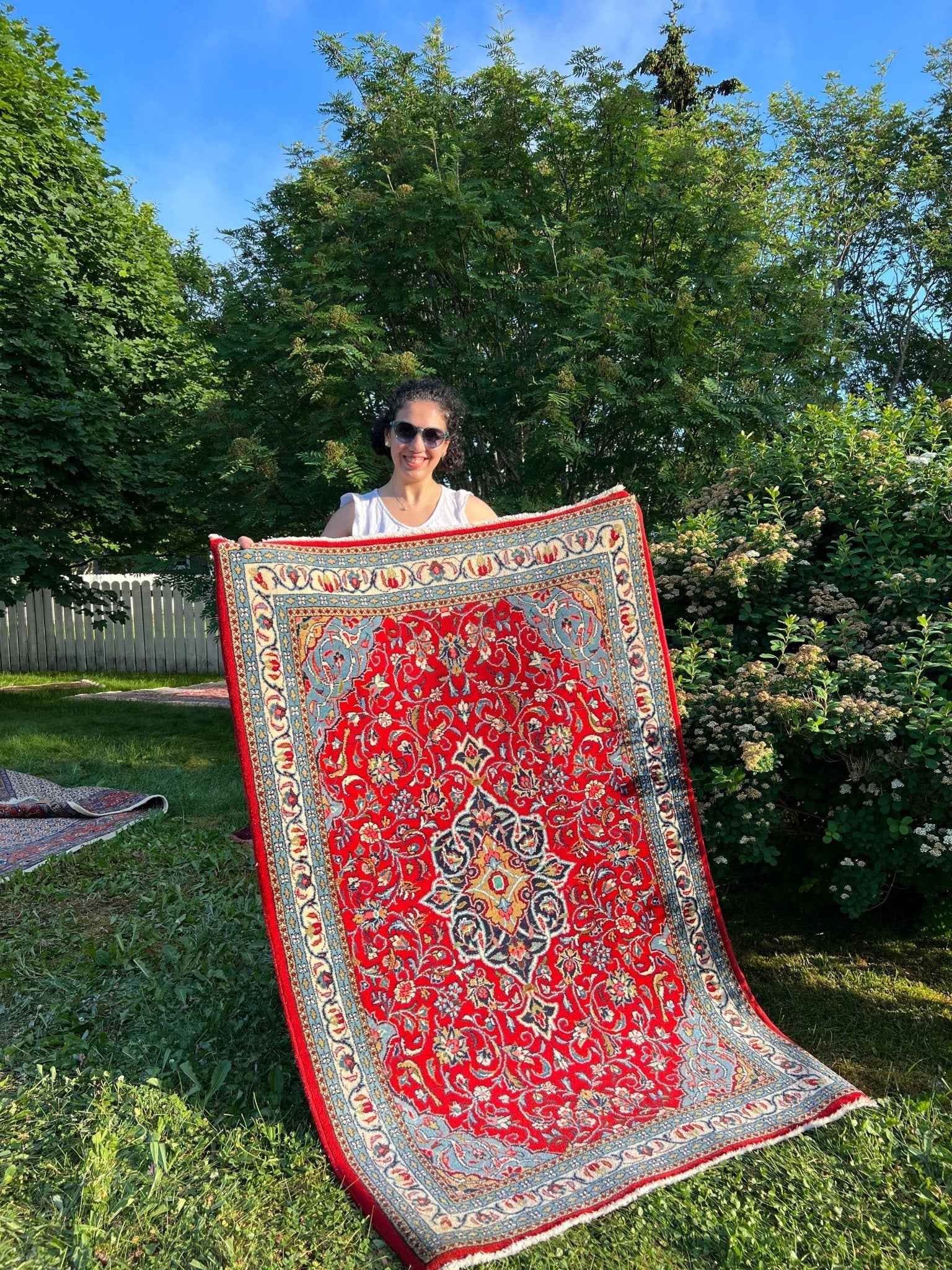 Persian Sarouk Rug | 3' 7" x 5' 5"