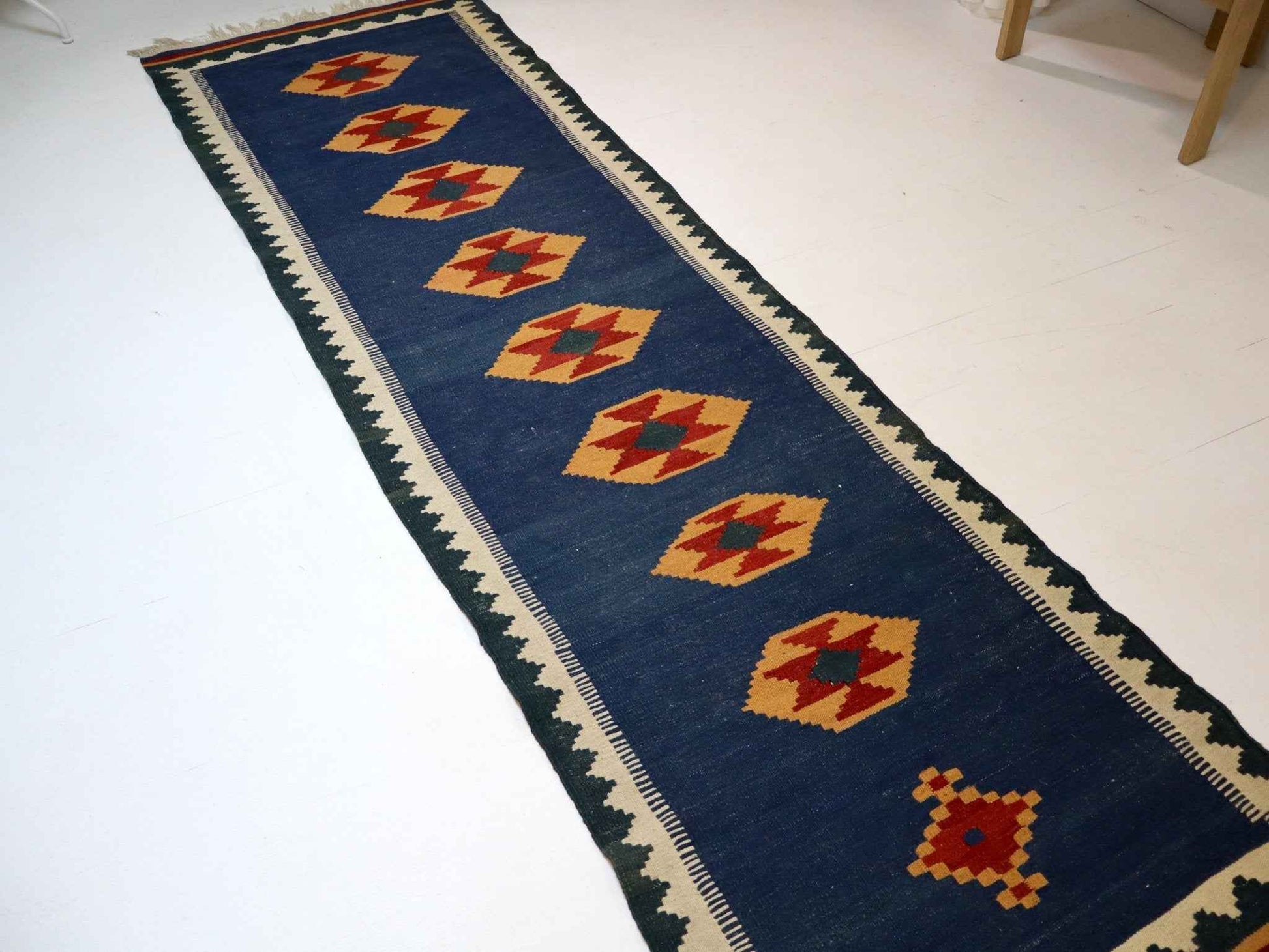 Persian Shiraz kilim Runner |  2' 8" x 9' 7"