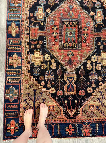 Persian Zanjan Rug | 4' x 6' 5"