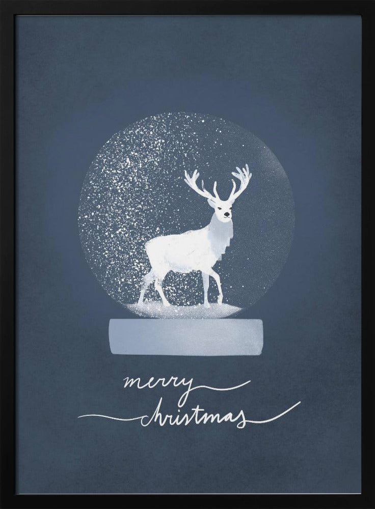 Wall Art Snowglobe Deer Canvas Print