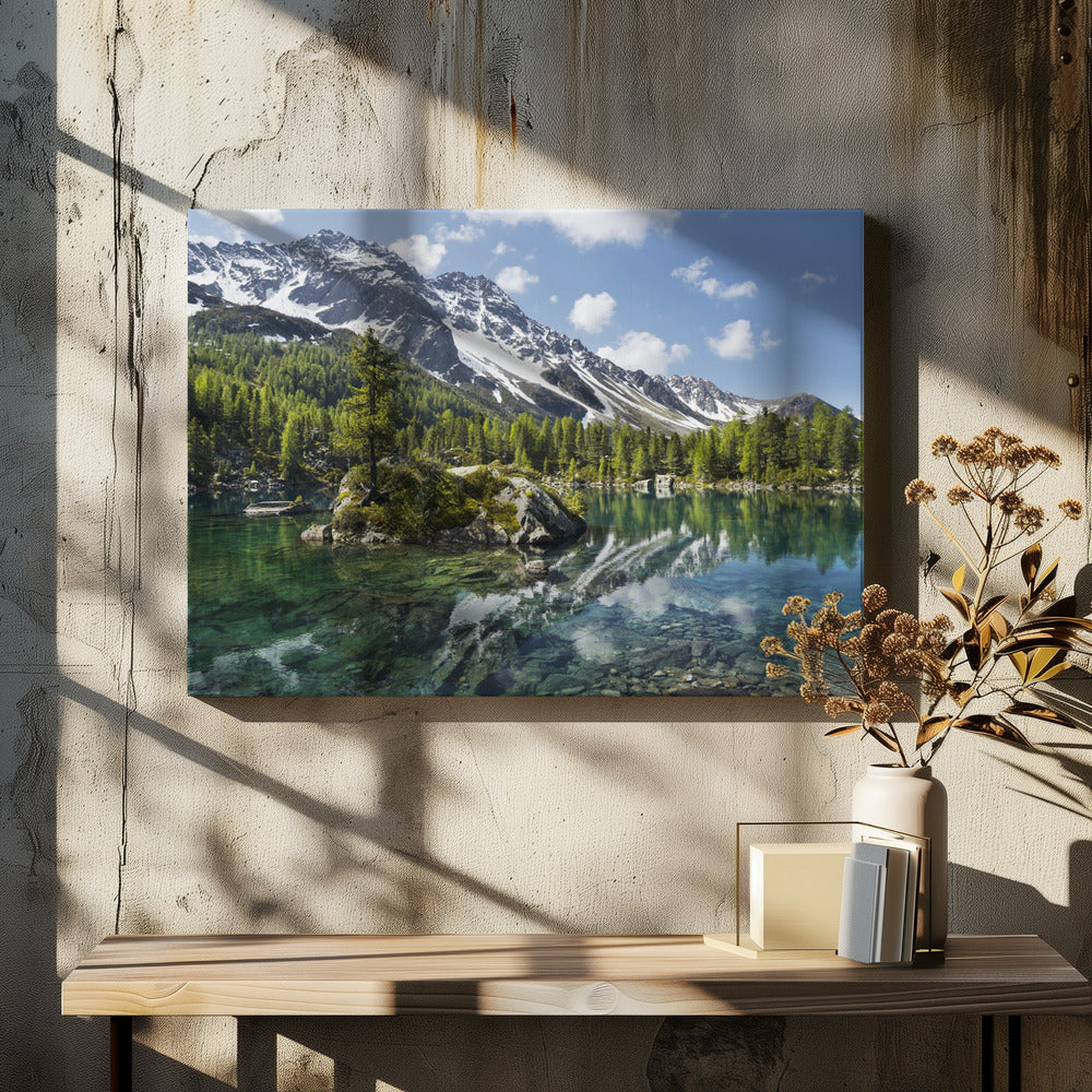 Wall art Green Mountain Lake