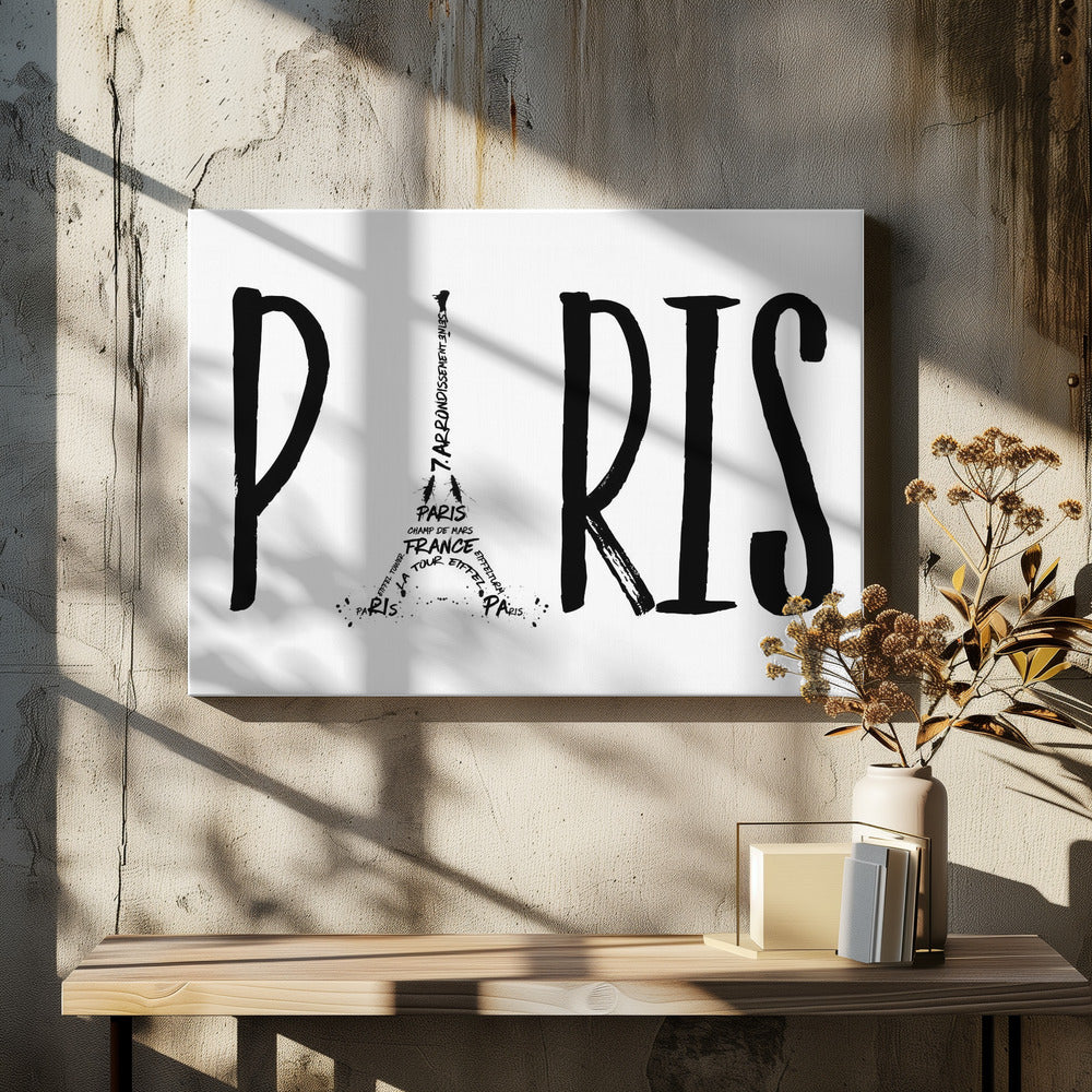 Wall art PARIS Typography