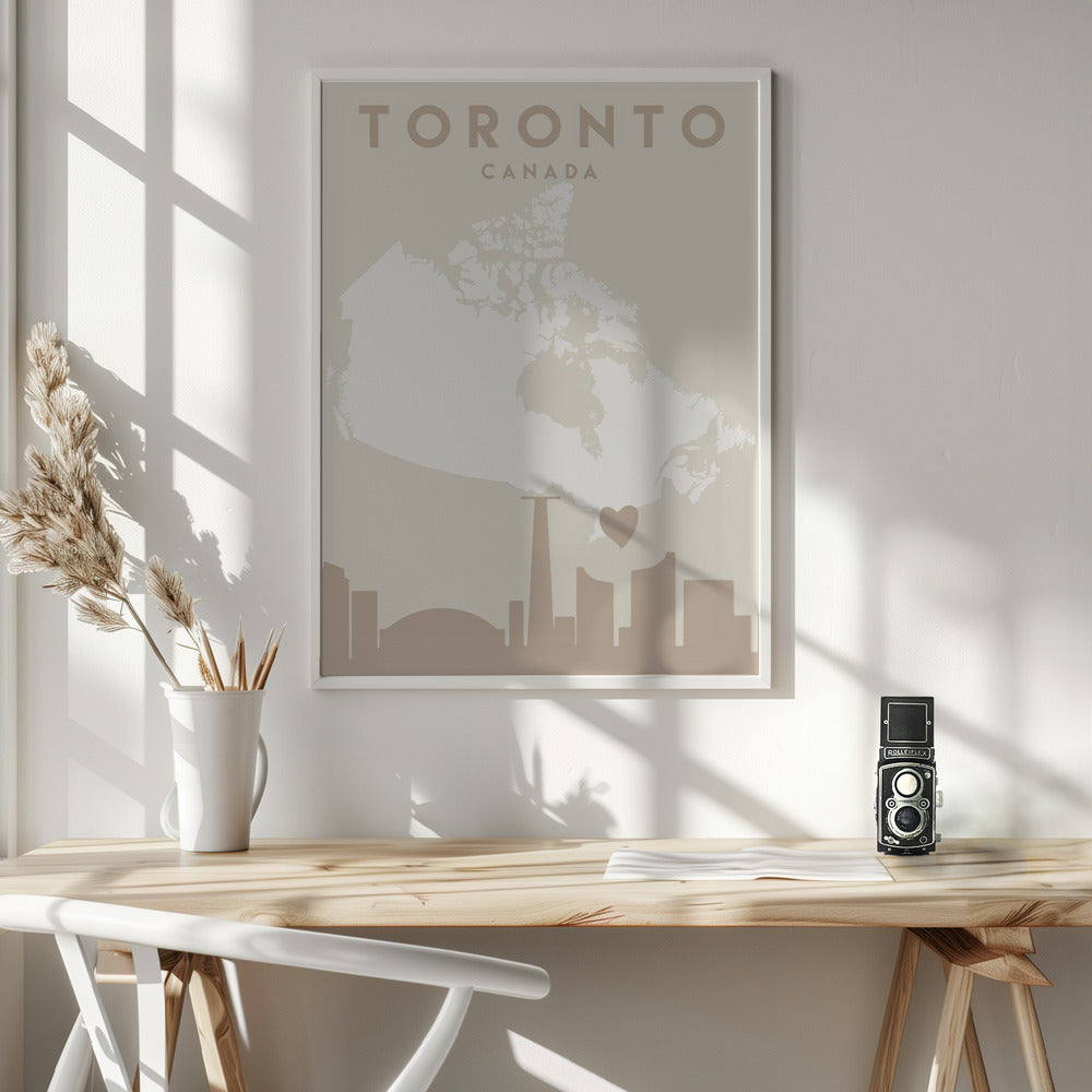 Wall art City Heart Maps 89 Canvas Wall Art