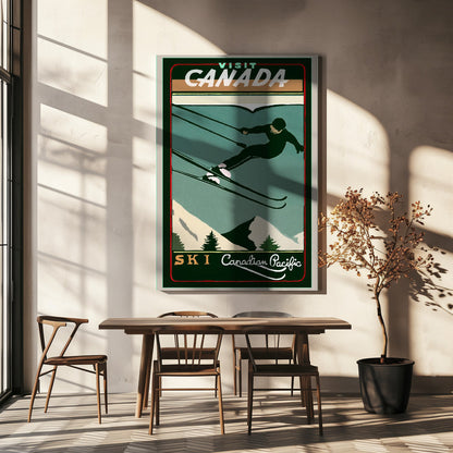 Wall art Winter Tourism: Vintage Ski Canada Poster