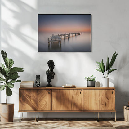 Wall art Old pier II.  Harbour panorama.