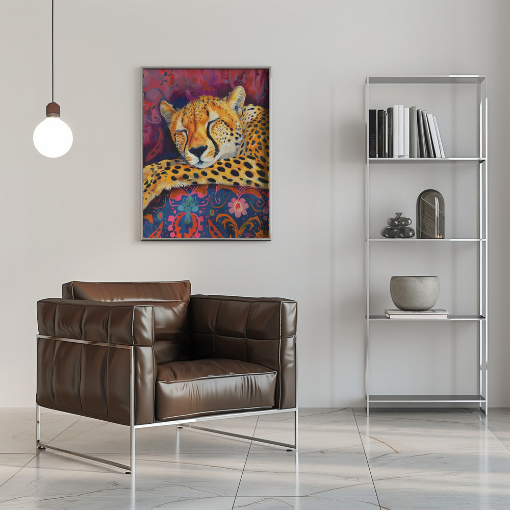 Wall art Resting Cheetah