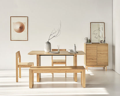 Plank Natural Oak Dining Set