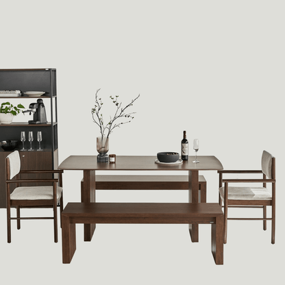 Plank Natural Rubberwood 6-8 Person Dining Set