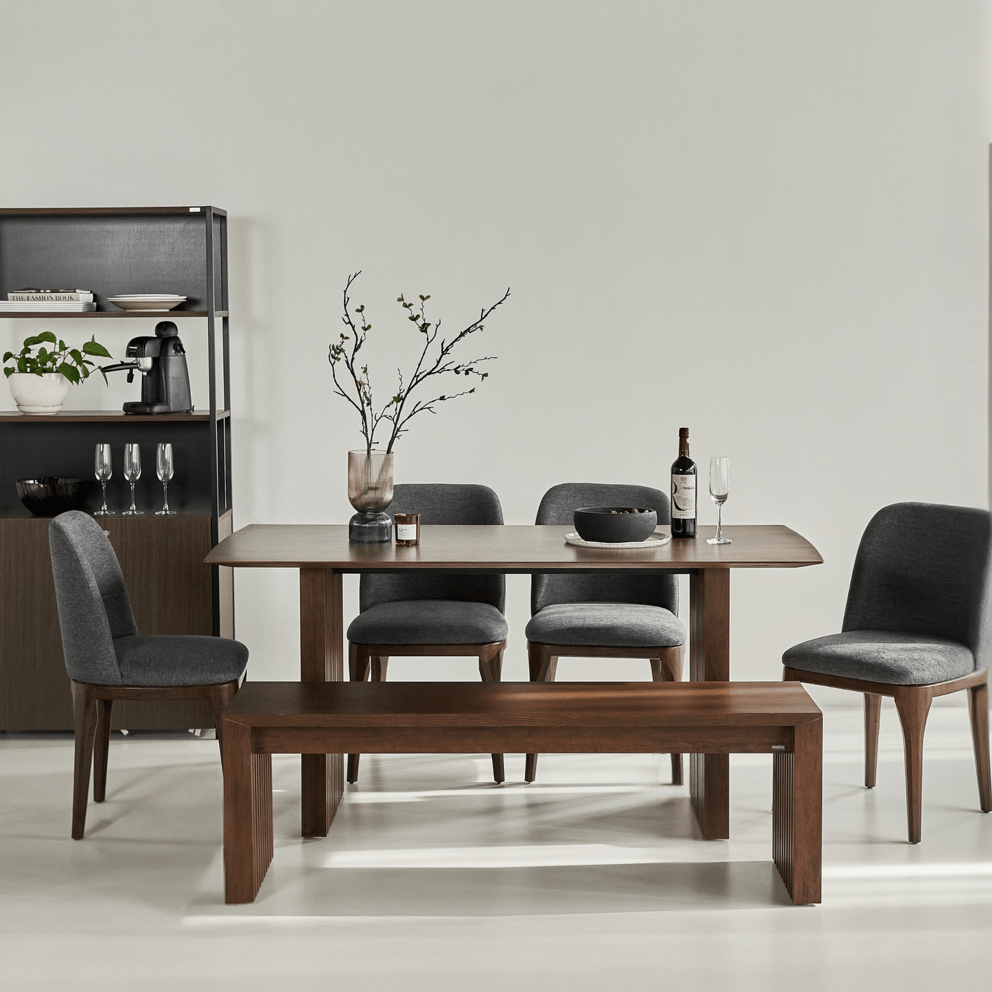Plank Natural Rubberwood 6-8 Person Dining Set