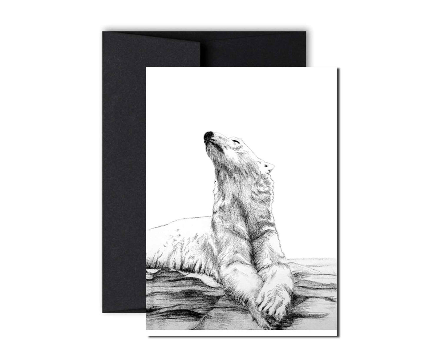 Polar Bear taking a sunbath Greeting Card