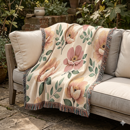 Flower throw blanket 