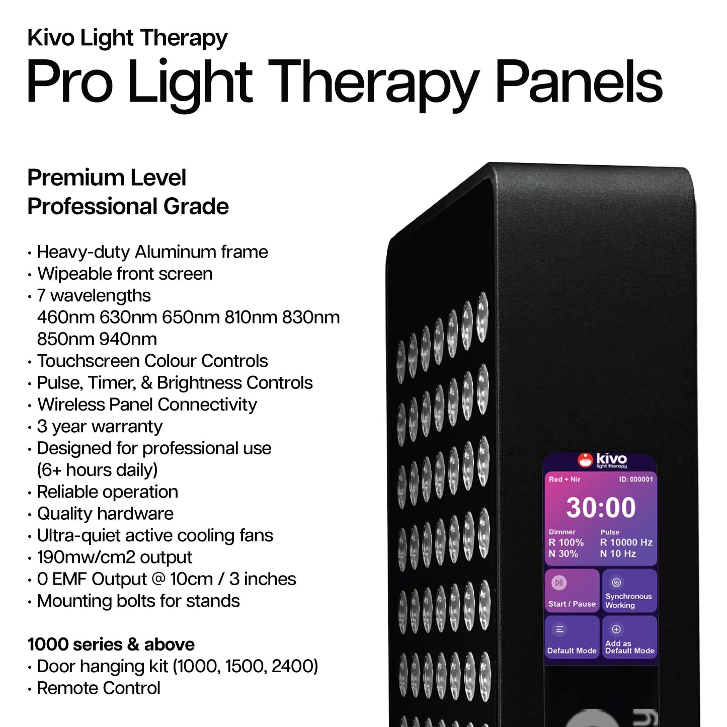 Kivo Pro 2400: Premium Extra Large Red Light Therapy Panel