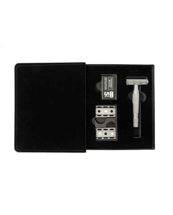 Rockwell 6S Stainless Steel Adjustable DE Safety Razor - Matte Stainless (6 Settings)