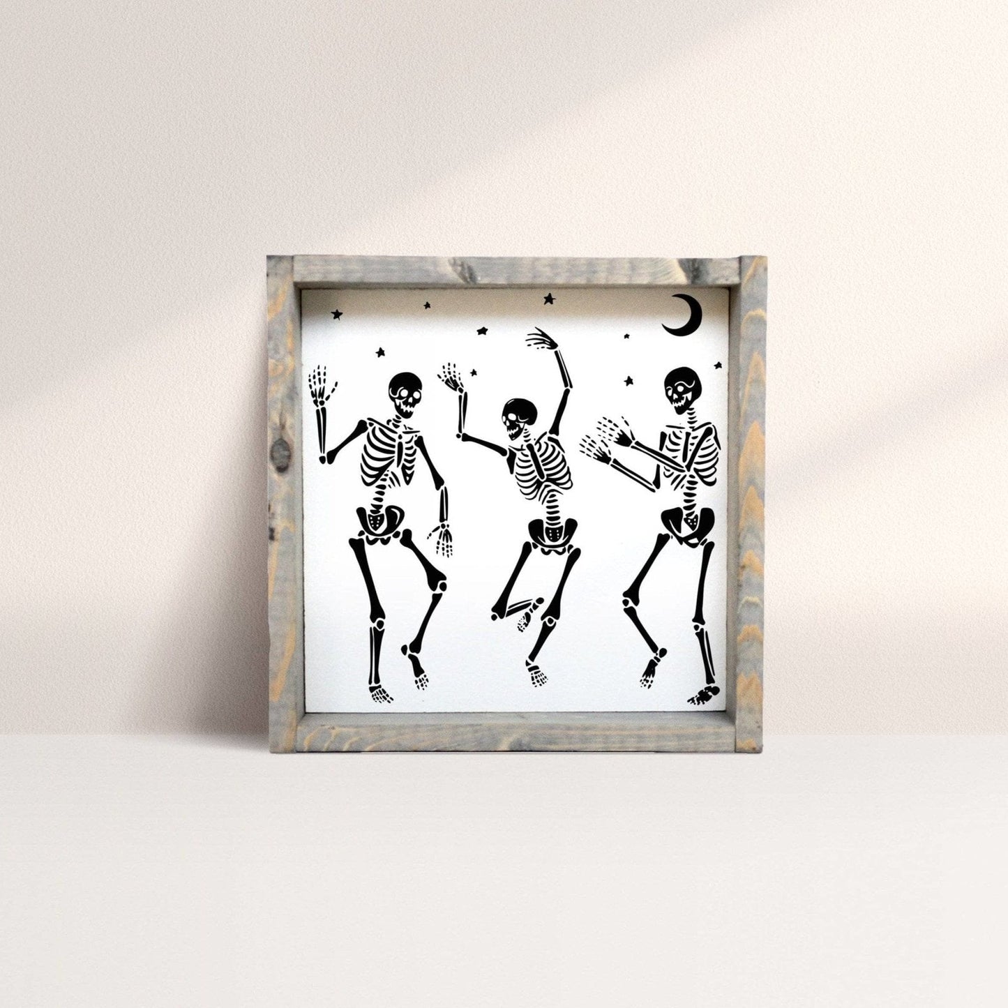 Dancing Skeletons Mini Wood Sign - AURABAGS SHOP