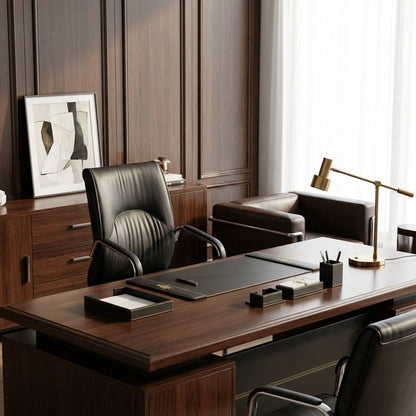 Marrakech Premium Black Leather Visitor Chair