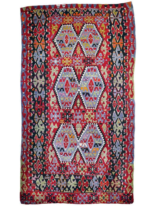 Turkish Uşak Eşme Kilim | 5' 11" x 10' 4"