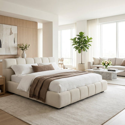 Valencia Modern Low-Profile Tufted Bed