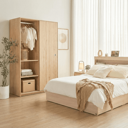 Vienna Bedroom Set: Storage Bed & Sliding Wardrobe Combo
