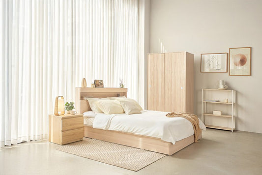 Vienna Bedroom Set: Storage Bed & Sliding Wardrobe Combo