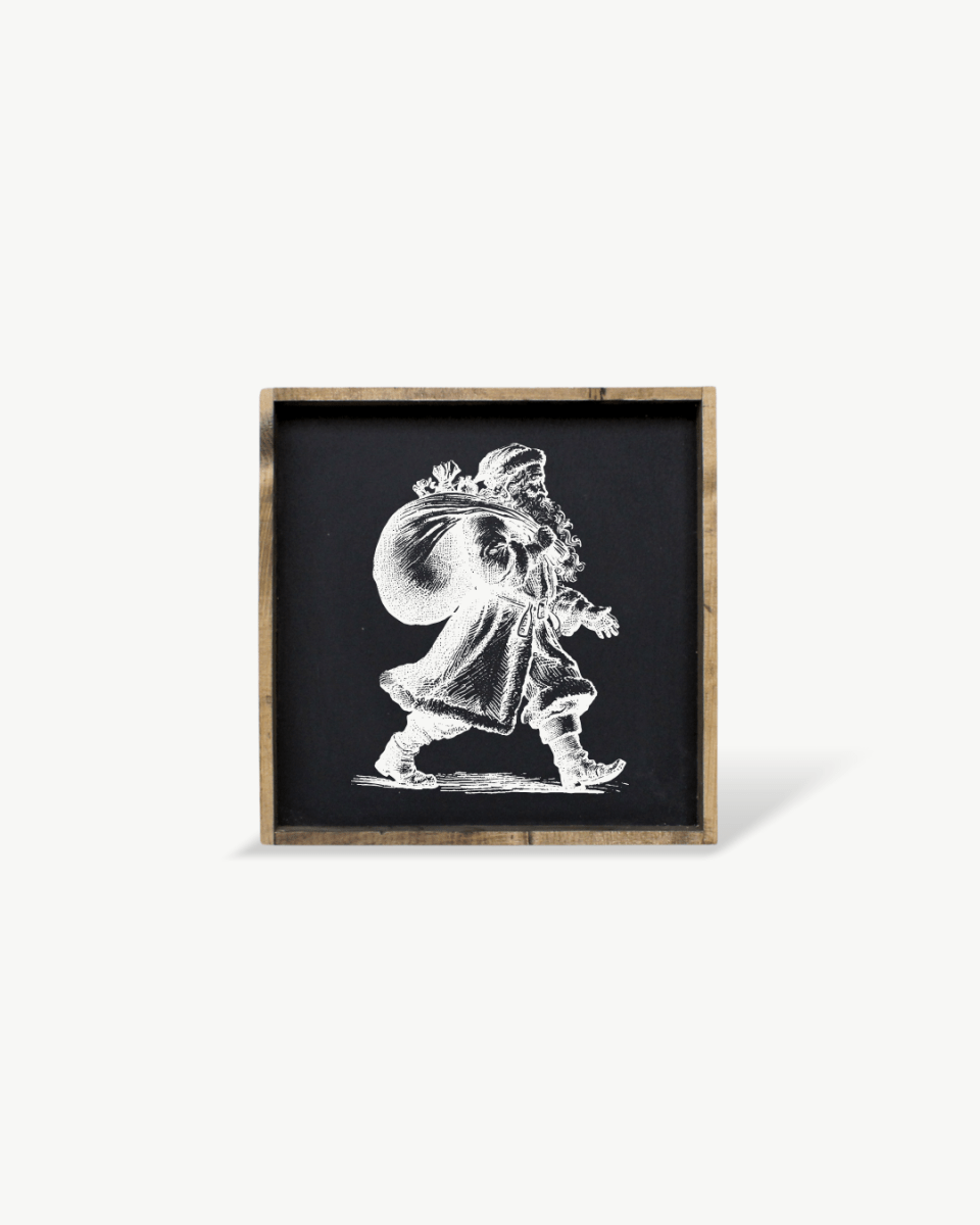 Vintage Santa - Framed Christmas Print - AURABAGS SHOP