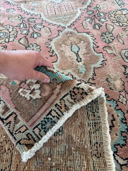 On hold for Kristen | Vintage Tabriz Rug | 6' 4" x 10'