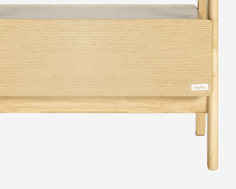 Vline 801 Natural Oak Wood Bedside Table