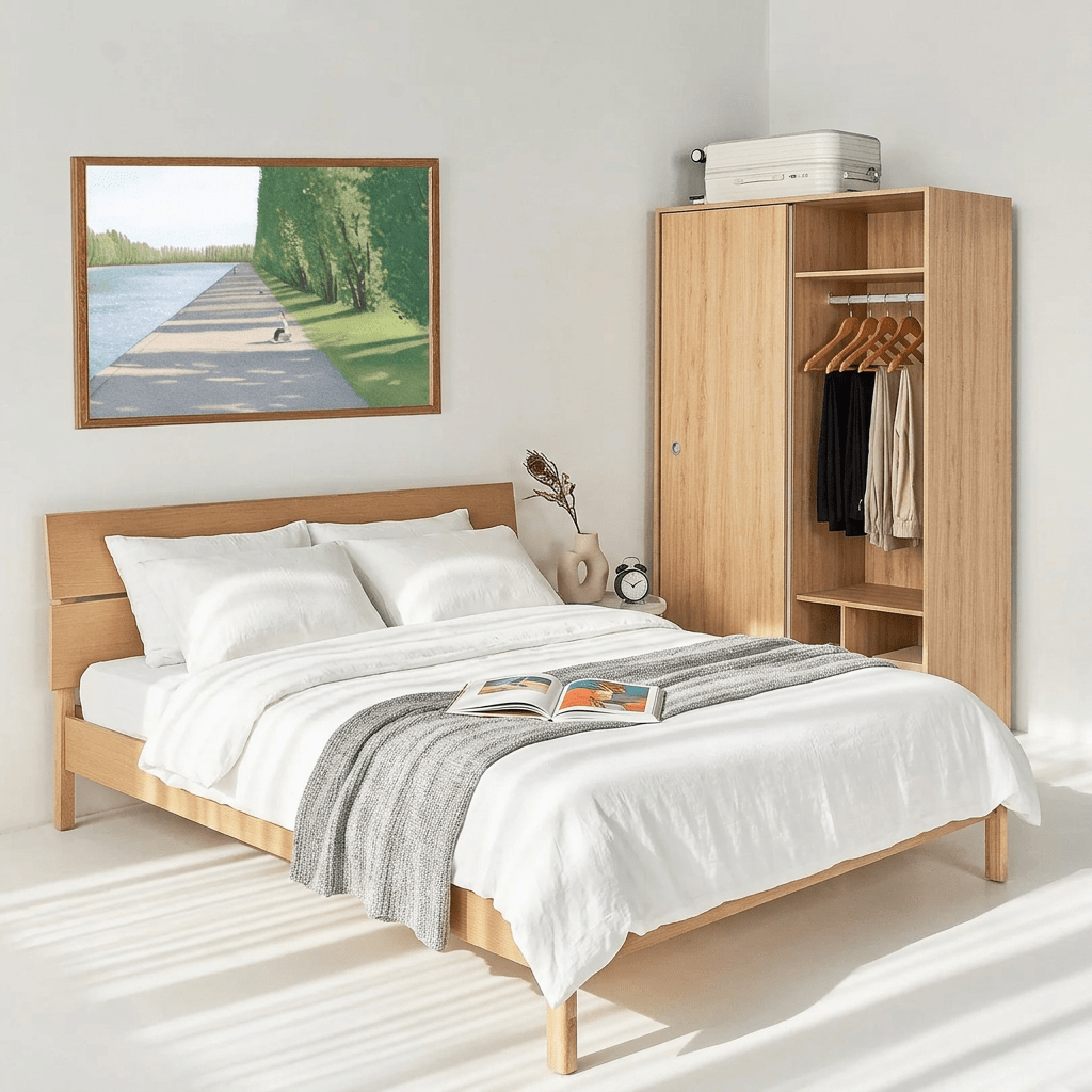 Vline Vienna Bedroom Combo: Sliding Wardrobe and Bed
